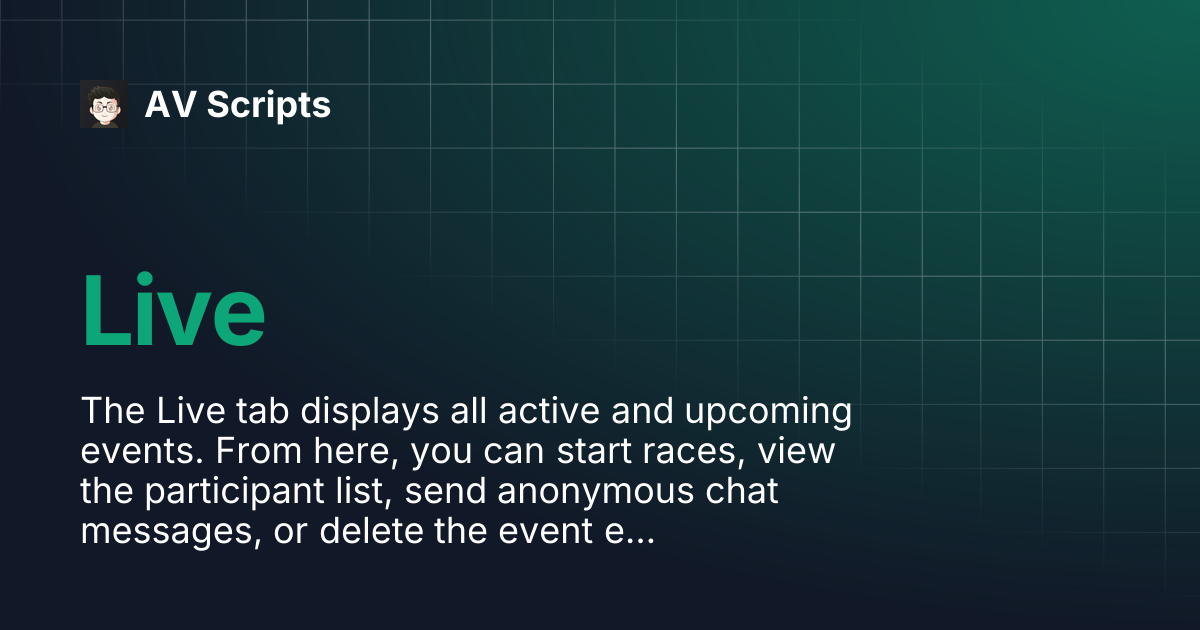 Live | AV Scripts